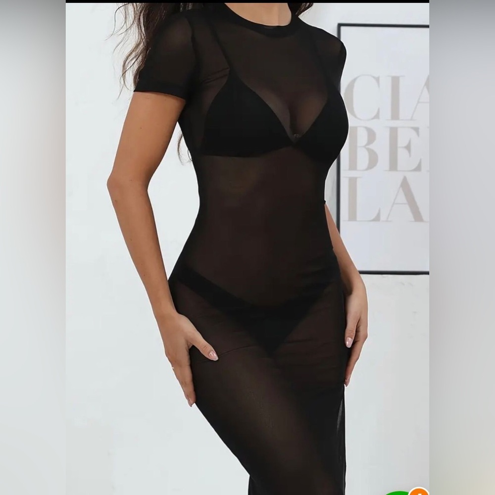 Sexy Black Mesh Party Dress